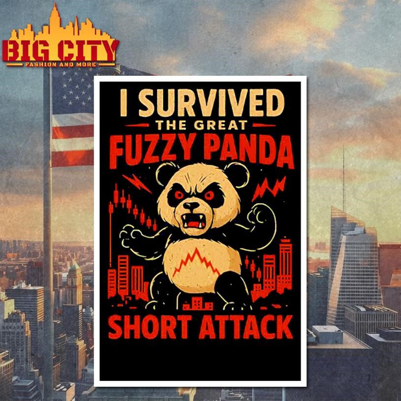 I Survived The Great Fuzzy Panda Short Attack 2025 Shirt