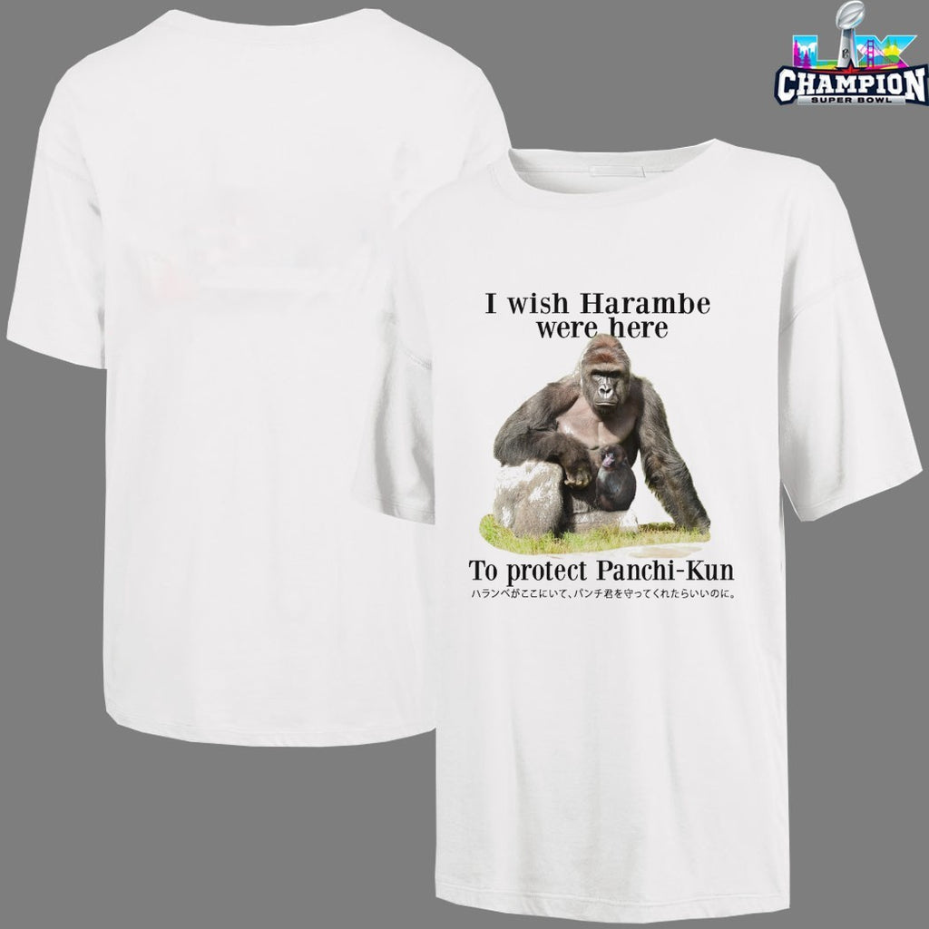 I Wish Harambe Were Here To Protect Panchi-Kun Gorilla Monkey T-Shirts