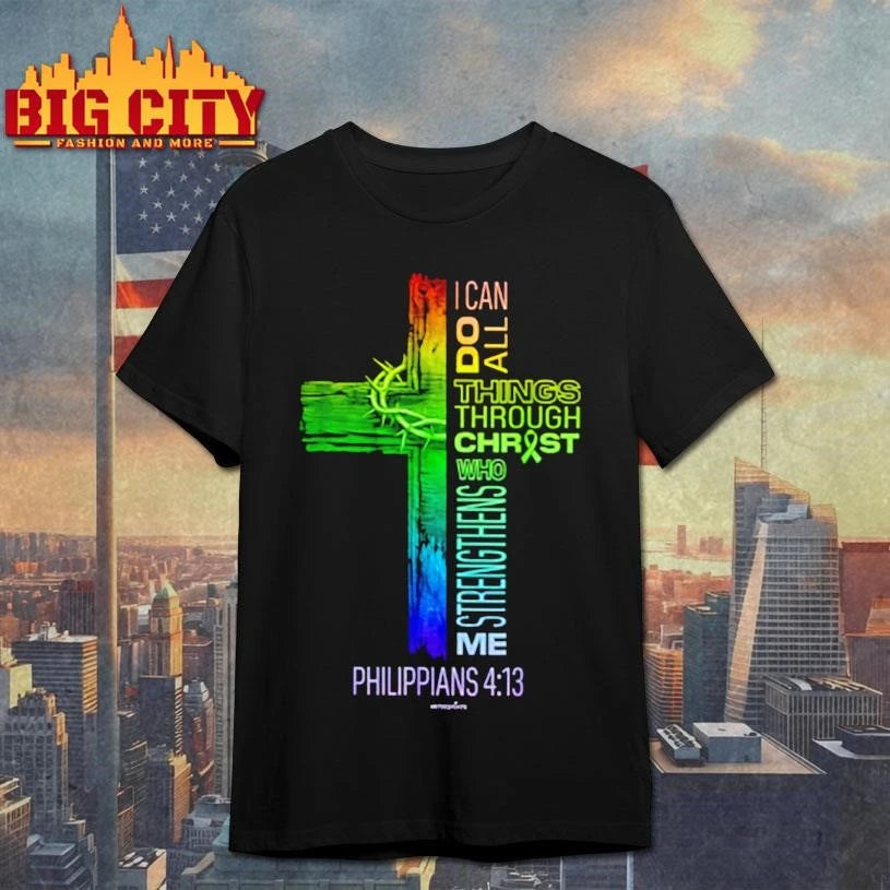 I can do all things through chirtst cross shirt