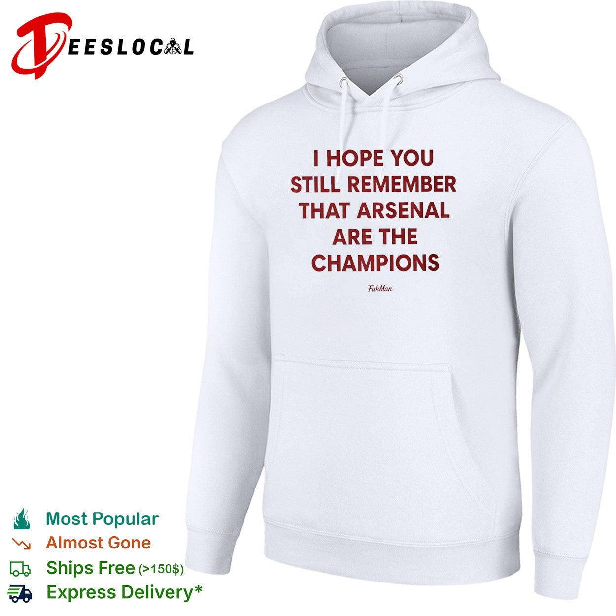 I hope you still remember that Arsenal are the champions shirt