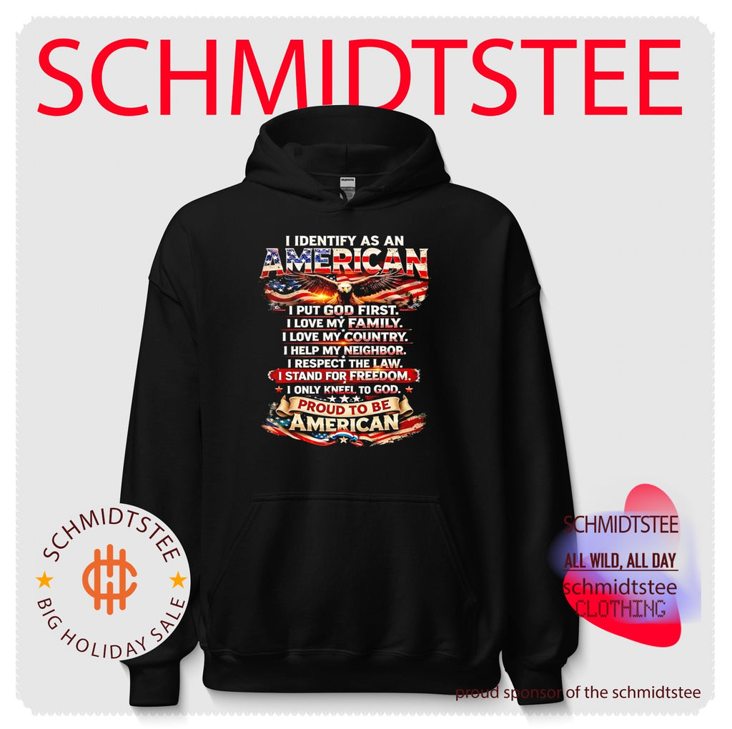 I identify as an American I put God first vintage shirt