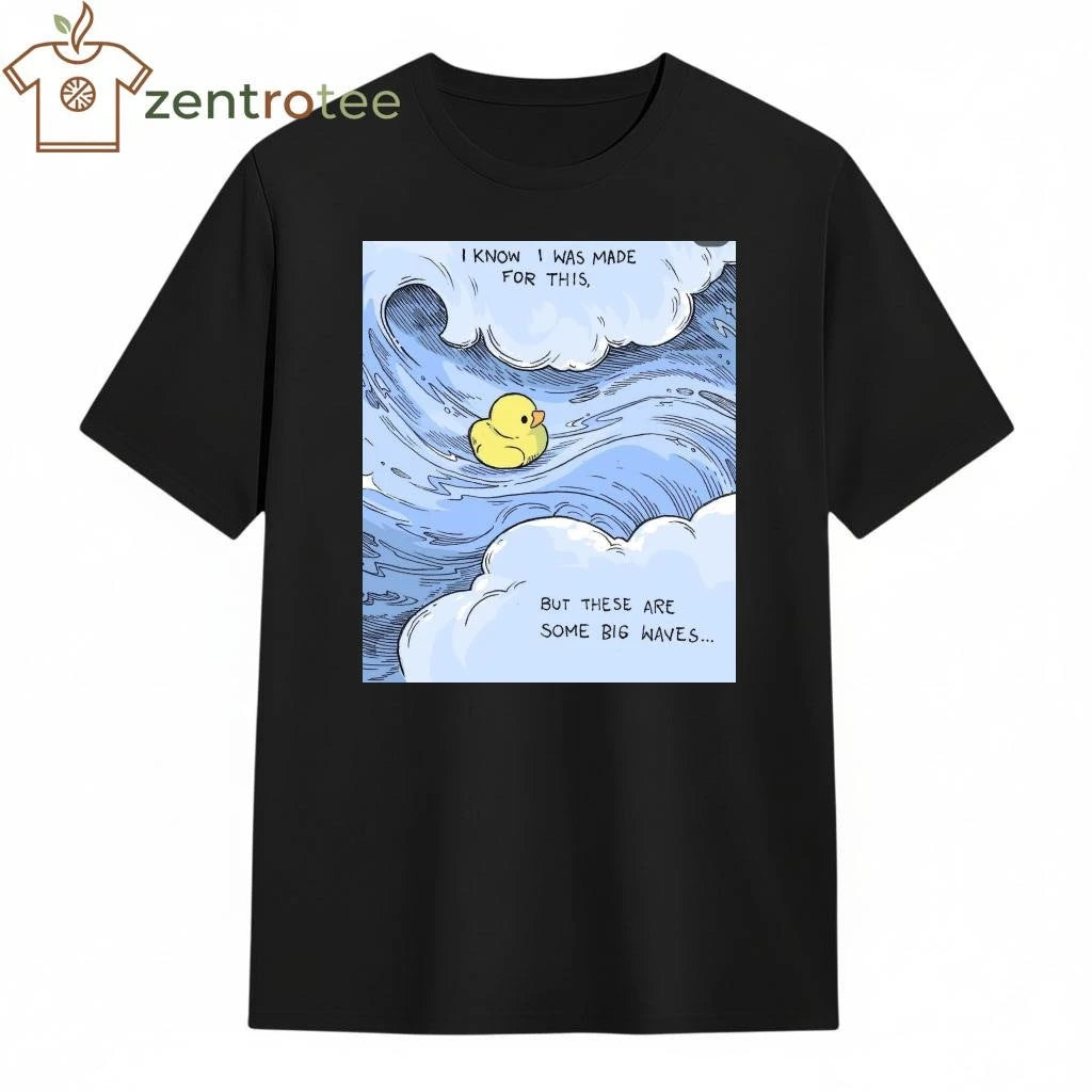 I know I was made this But these are some big waves paint Rubber duck tee