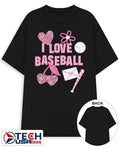I love baseball stickers shirt