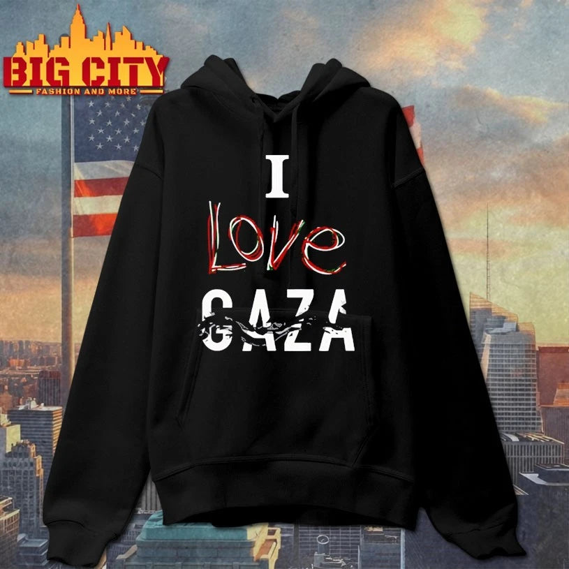 I love gaza Black shirt