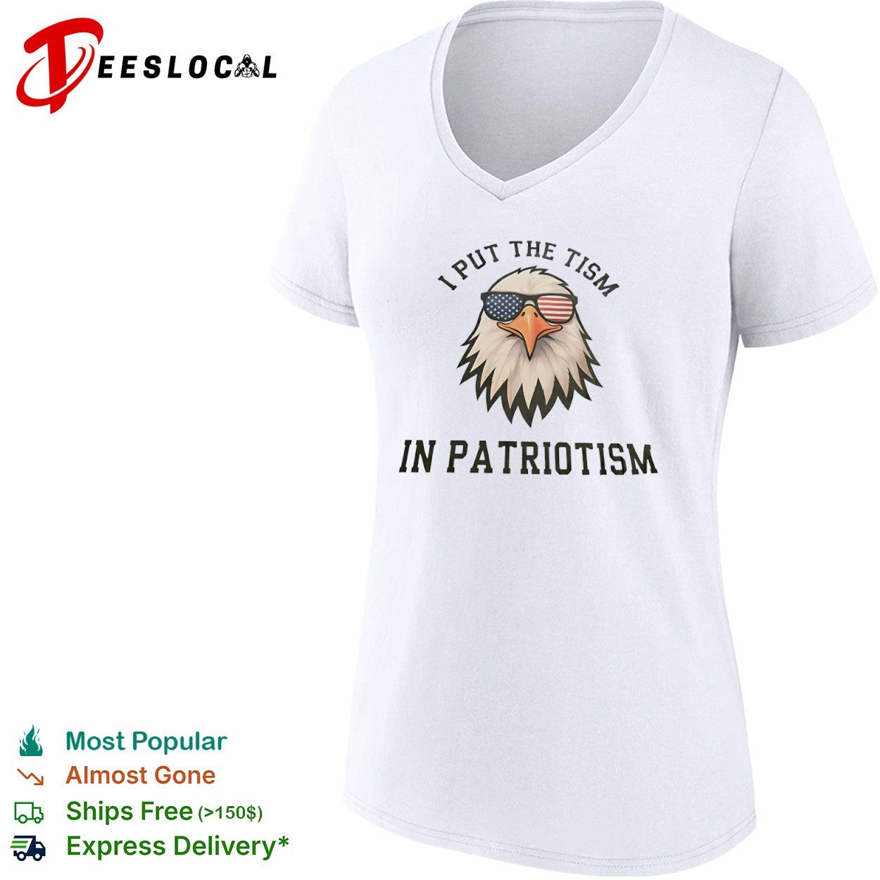 I put the tism in patriotism bald eagle shirt