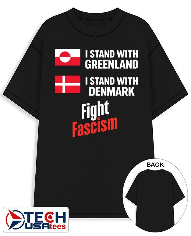 I stand with Greenland Istand with Denmark fight Fascism shirt