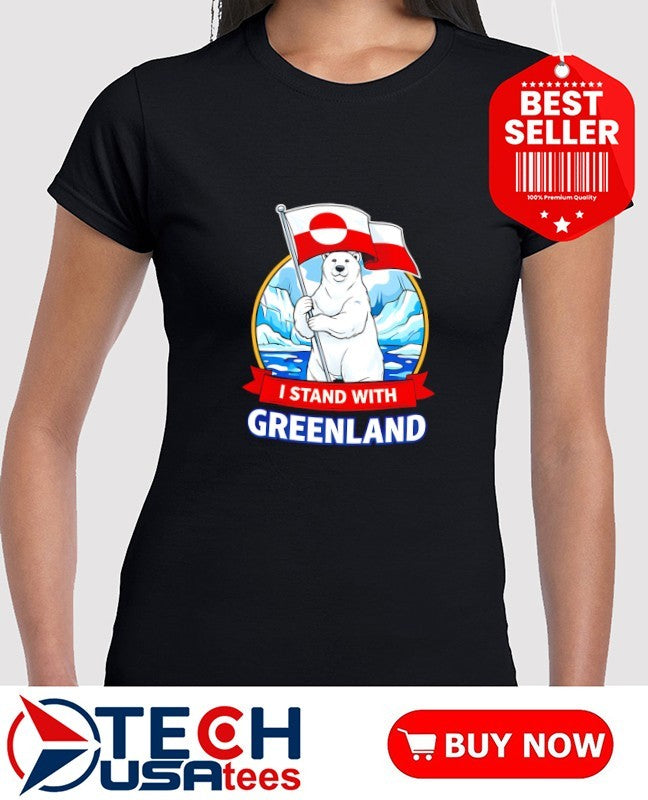 I stand with Greenland Polar Bear flag shirt