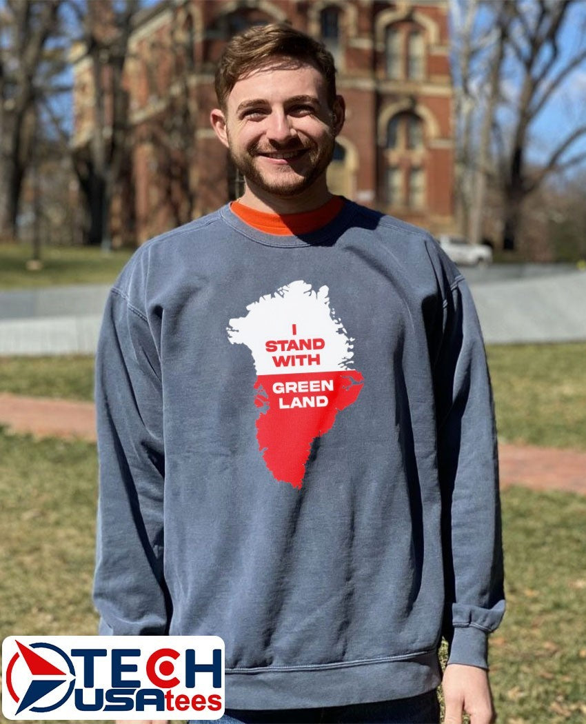 I stand with Greenland State flag shirt