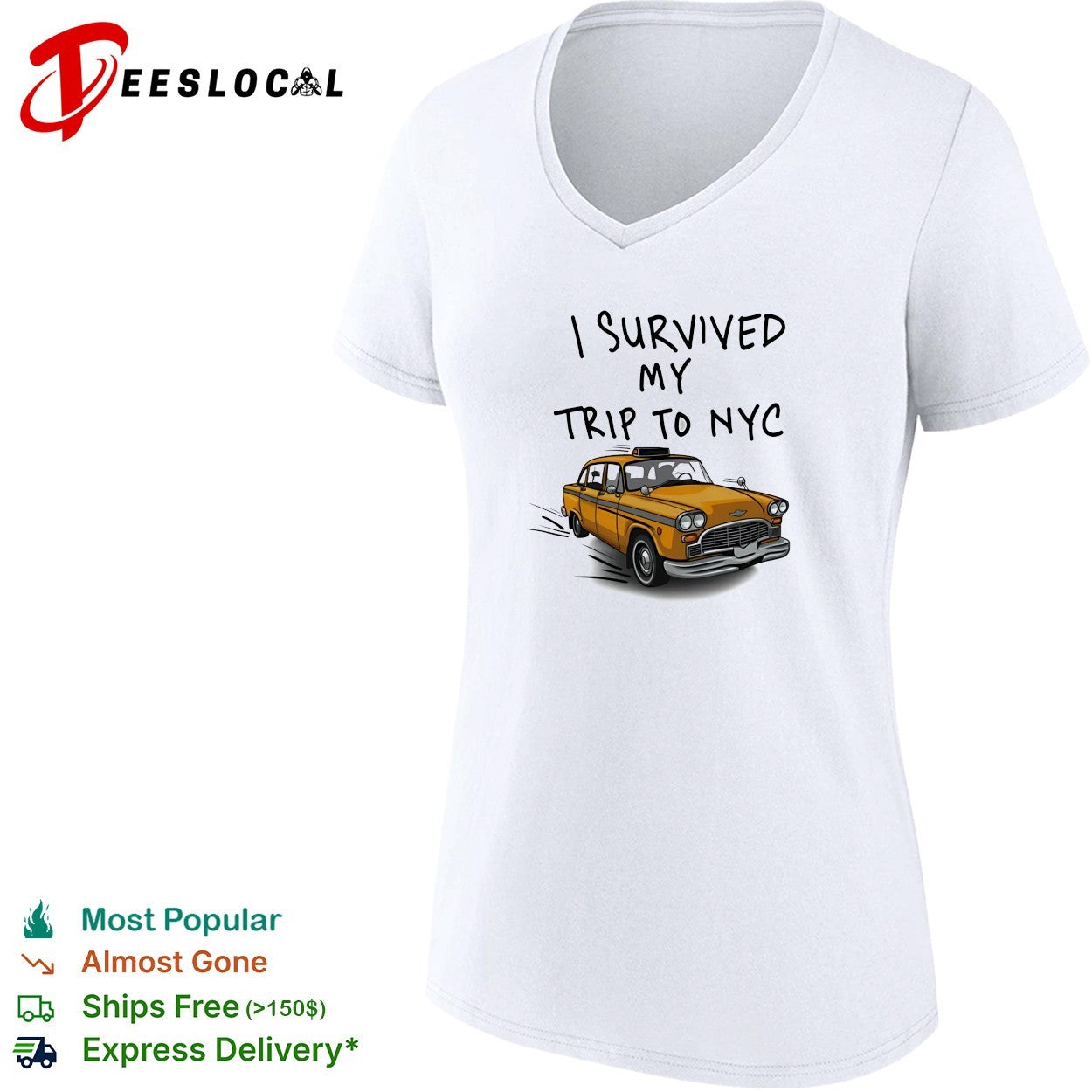 I survived my trip to NYC taxi shirt