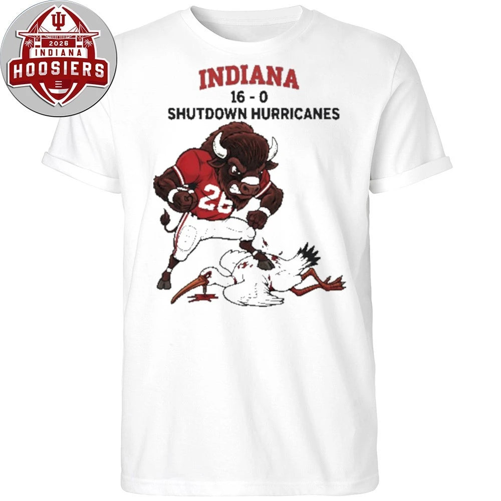 IU Football Dominant Win Mascot 2026 Tee Shirt