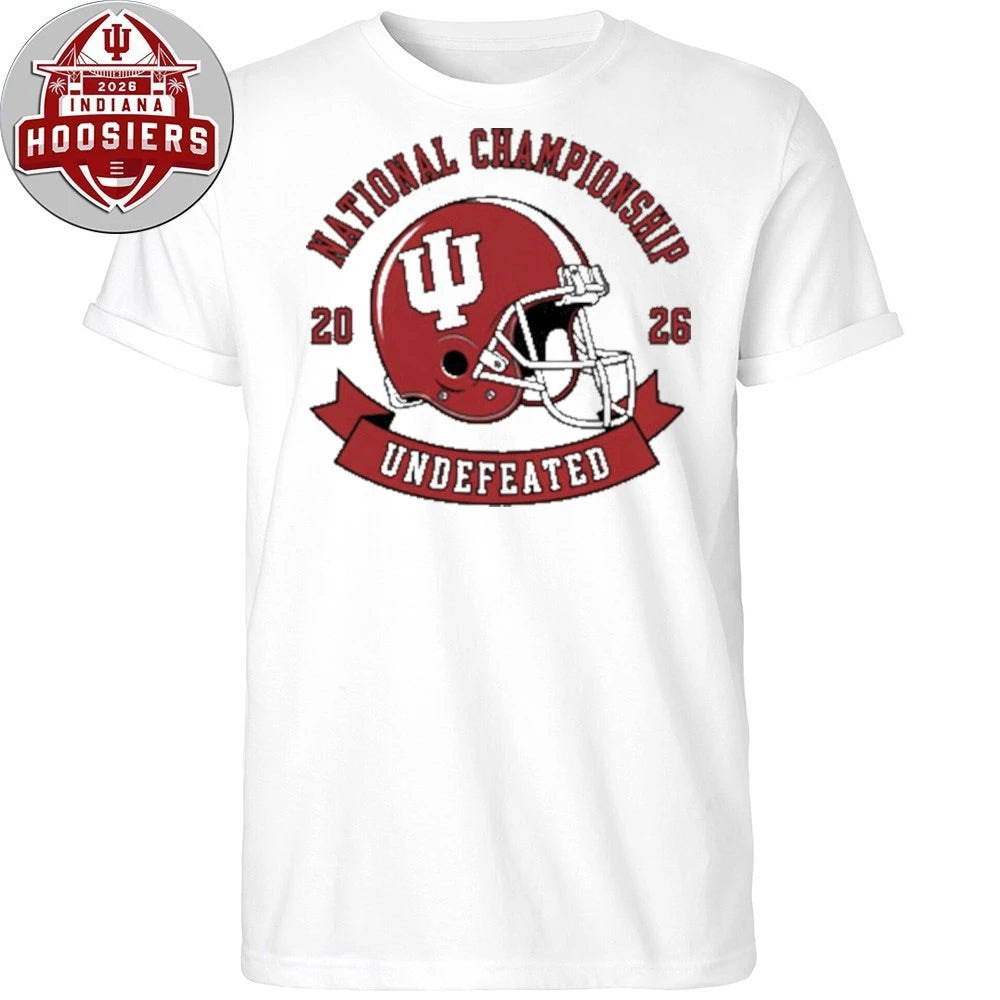IU Football National Champions Undefeated Helmet Tee Shirt