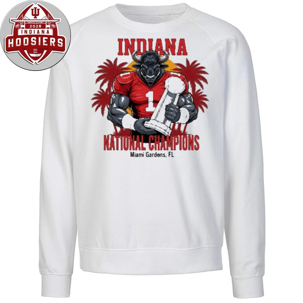 IU National Champions Miami Gardens Fl 2026 Mascot Cup Tee Shirt