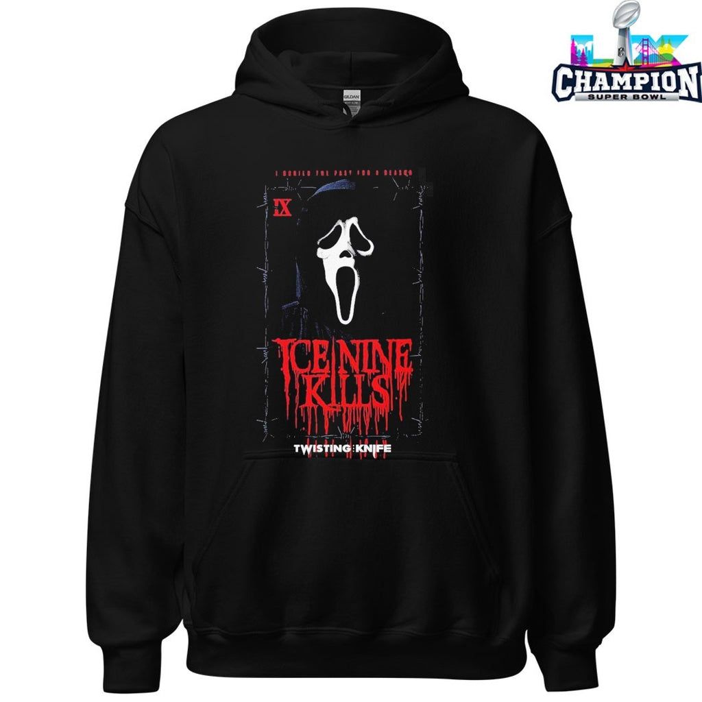 Ice Nine Kills X Scream 7 Ghost Face Twisting The Knife Portrait I Buried The Past For A Reason T-shirts