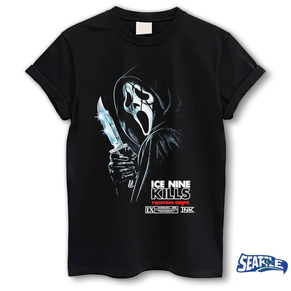Ice Nine Kills X Scream 7 Nightmare On The Knife Part One 2026 Twisting Knife Ghost Face Wrong Answer Fan shirt