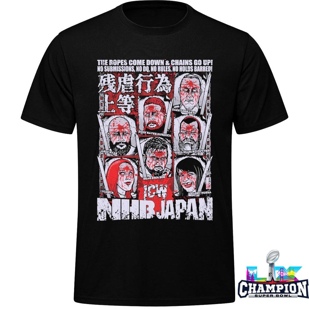 Icw Nhb Japan Tour The Ropes Com Down And Chain Go Up Shirt