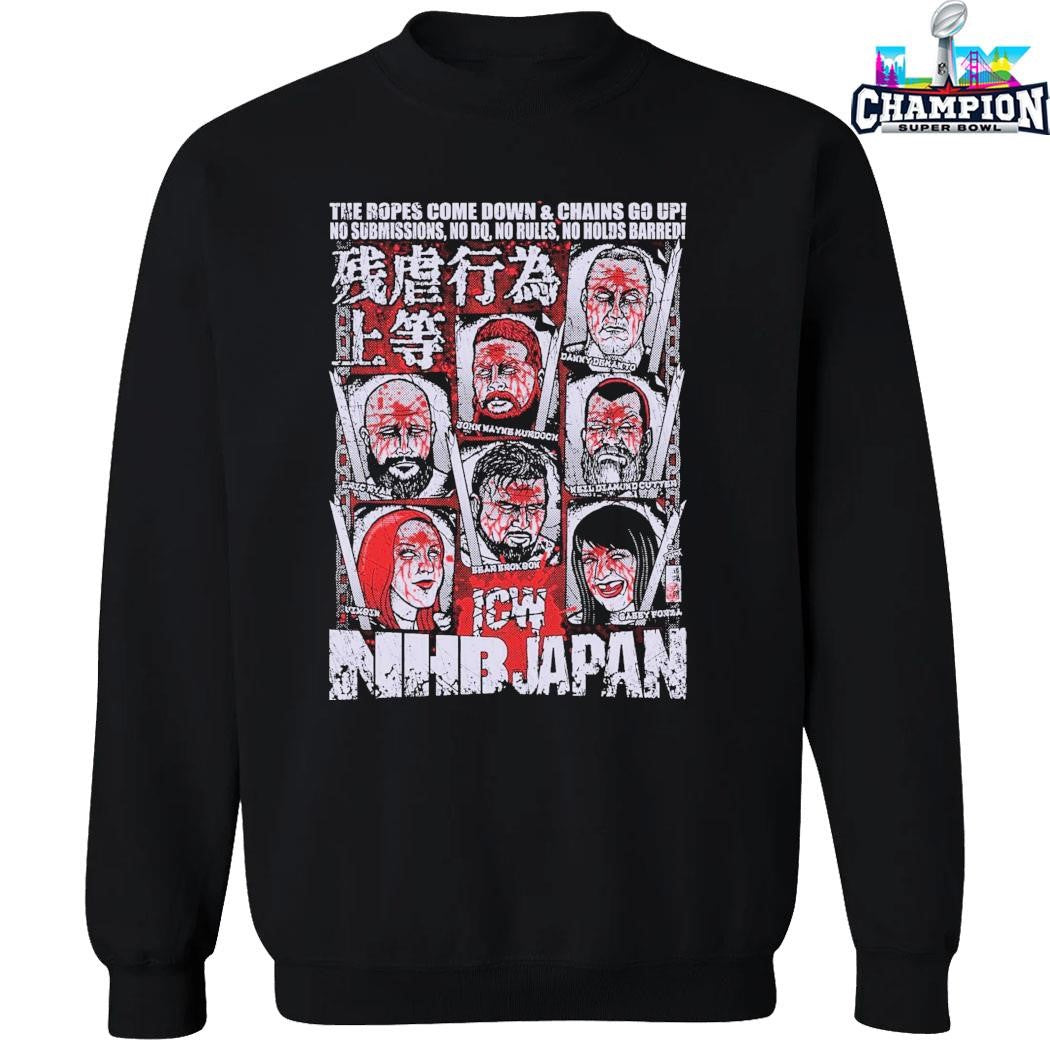 Icw Nhb Japan Tour The Ropes Com Down And Chain Go Up Shirt