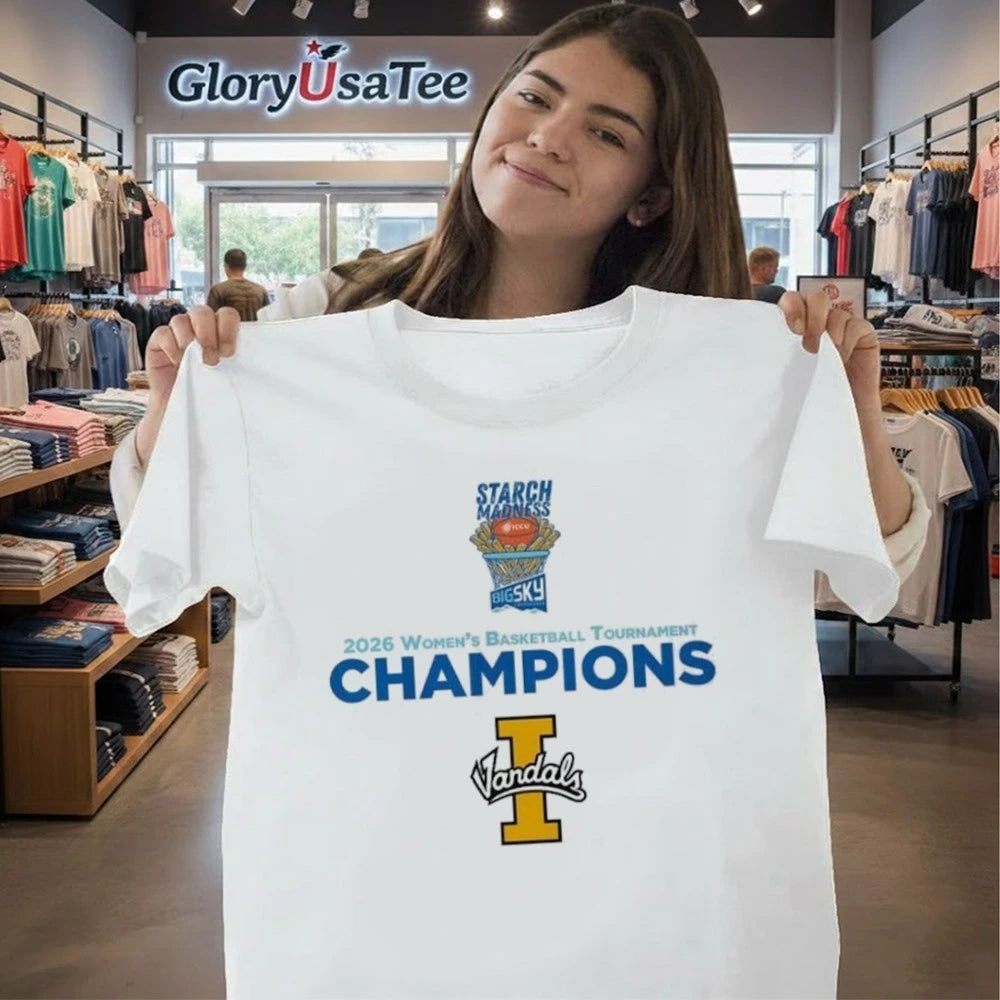 Idaho Vandals Are The Big Sky Mens Basketball Tournament Champions 2026 White Shirt