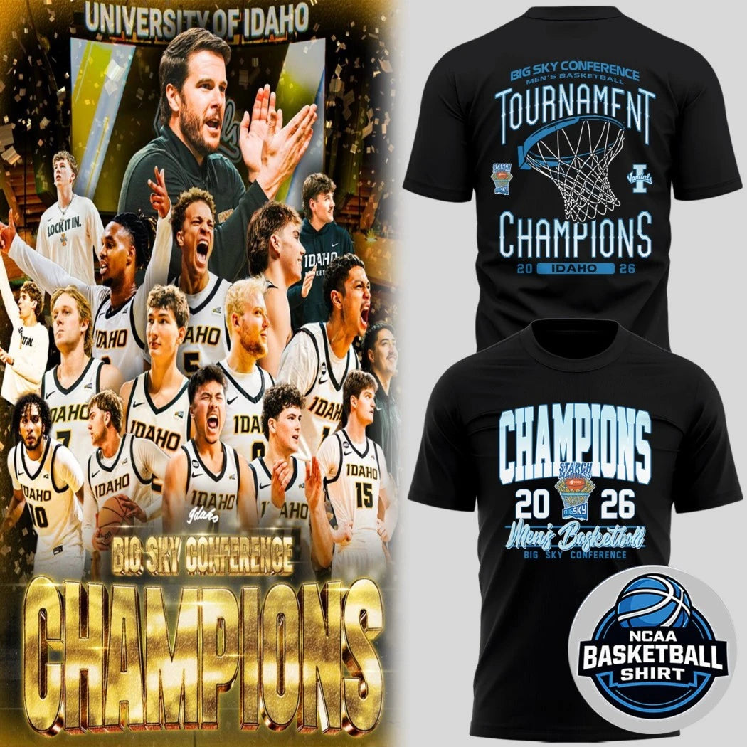 Idaho Vandals Big Sky Conference Men’s Basketball Tournament Champions 2026 Shirt