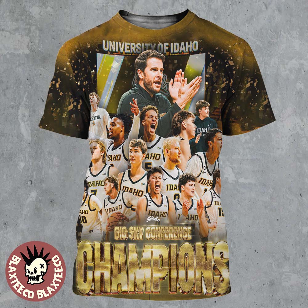 Idaho Vandals Men’s Basketball 2026 Big Sky Conference Champions All Over Print Shirt