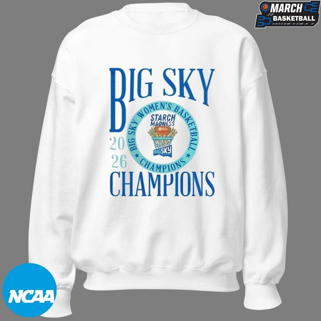 Idaho Vandals Women’s Basketball 2026 Big Sky Conference Champions Starch Madness T-Shirts
