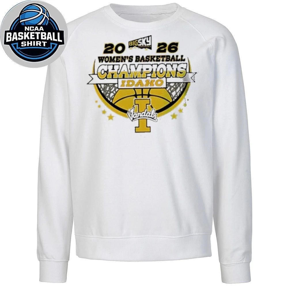 Idaho Vandals Women’s Basketball Champions 2026 Big Sky Conference Logo Shirt