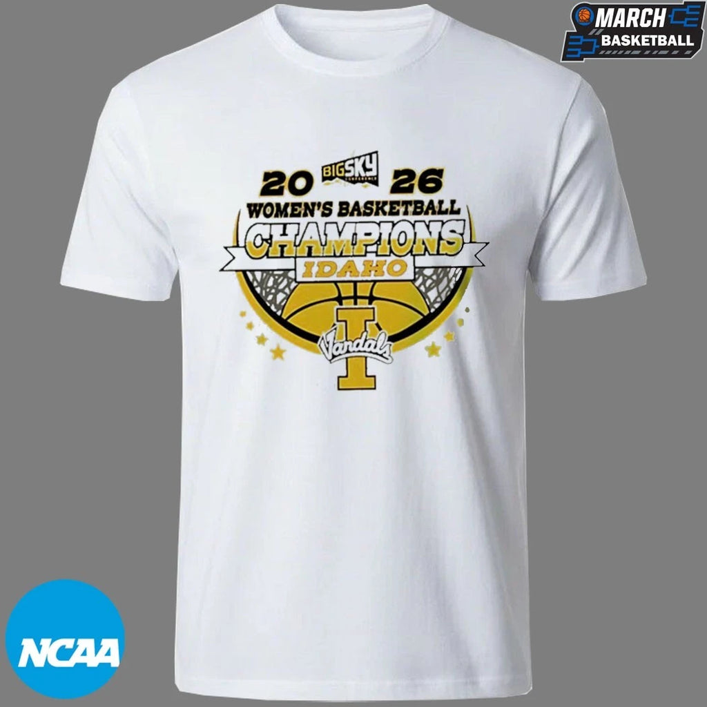 Idaho Vandals Women’s Basketball Champions 2026 Big Sky Conference T-Shirts