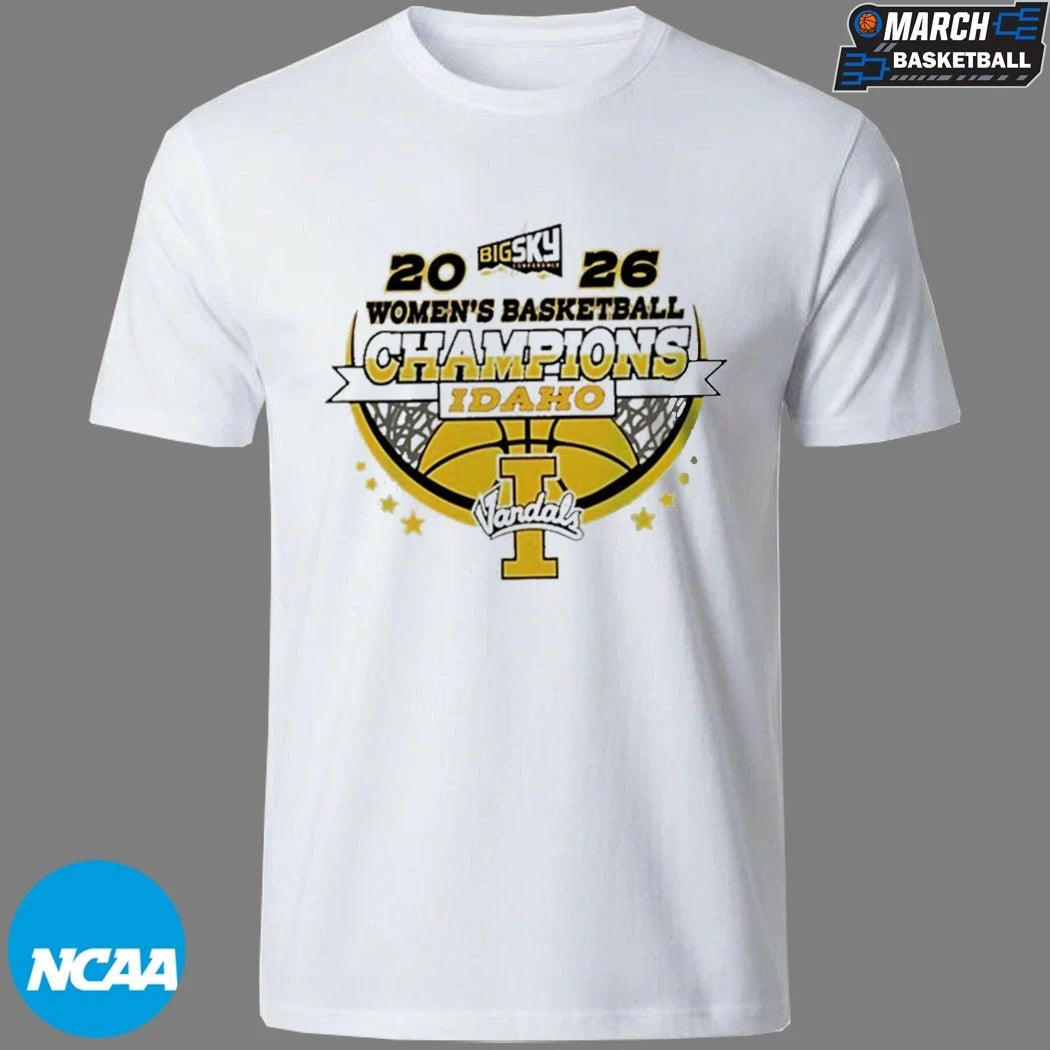 Idaho Vandals Women’s Basketball Champions 2026 Big Sky Conference T-Shirts