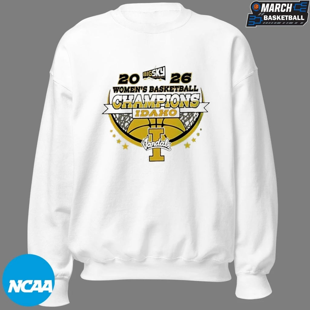 Idaho Vandals Women’s Basketball Champions 2026 Big Sky Conference T-Shirts