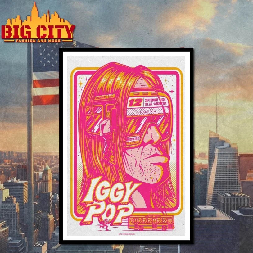 Iggy Pop Sep 12, 2025 Movistar Arena. Buenos Aires, Argentina Poster shirt