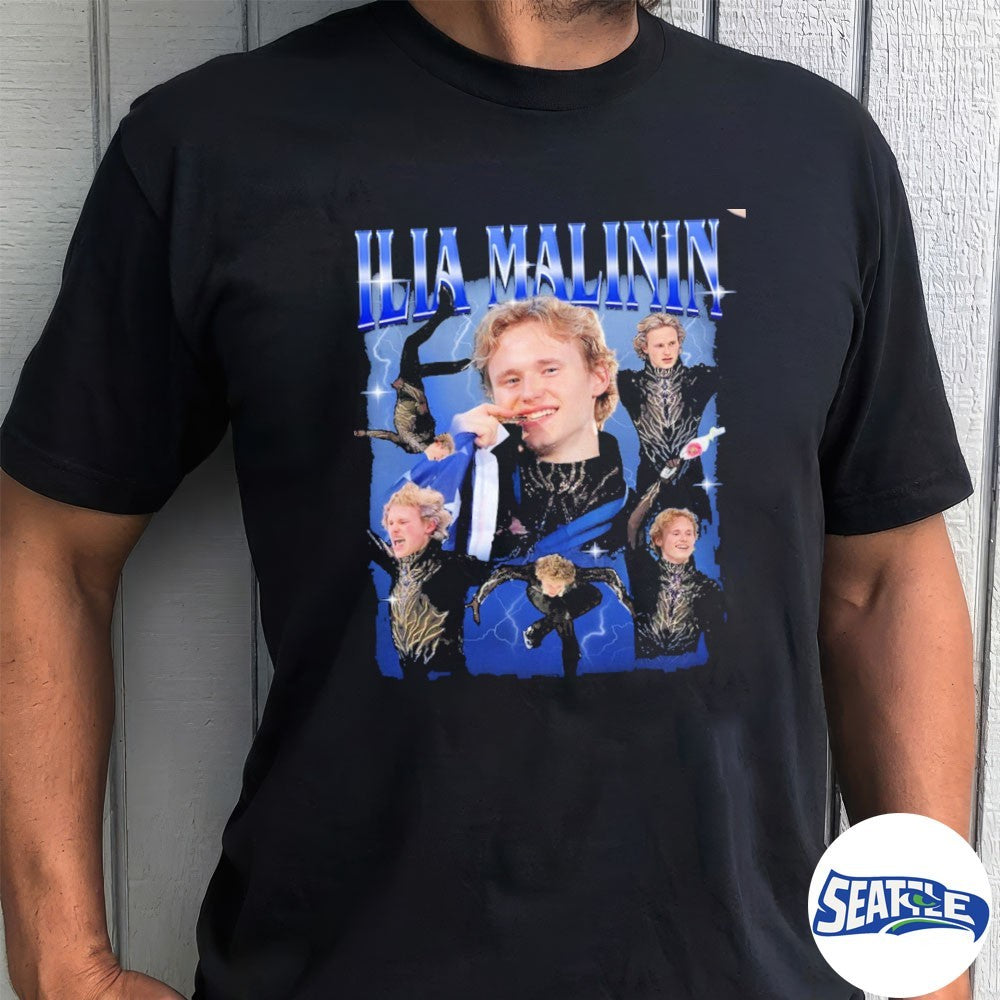Ilia Malinin Quad Jump Legend Ice Skating Olympics in Milan Team USA shirt