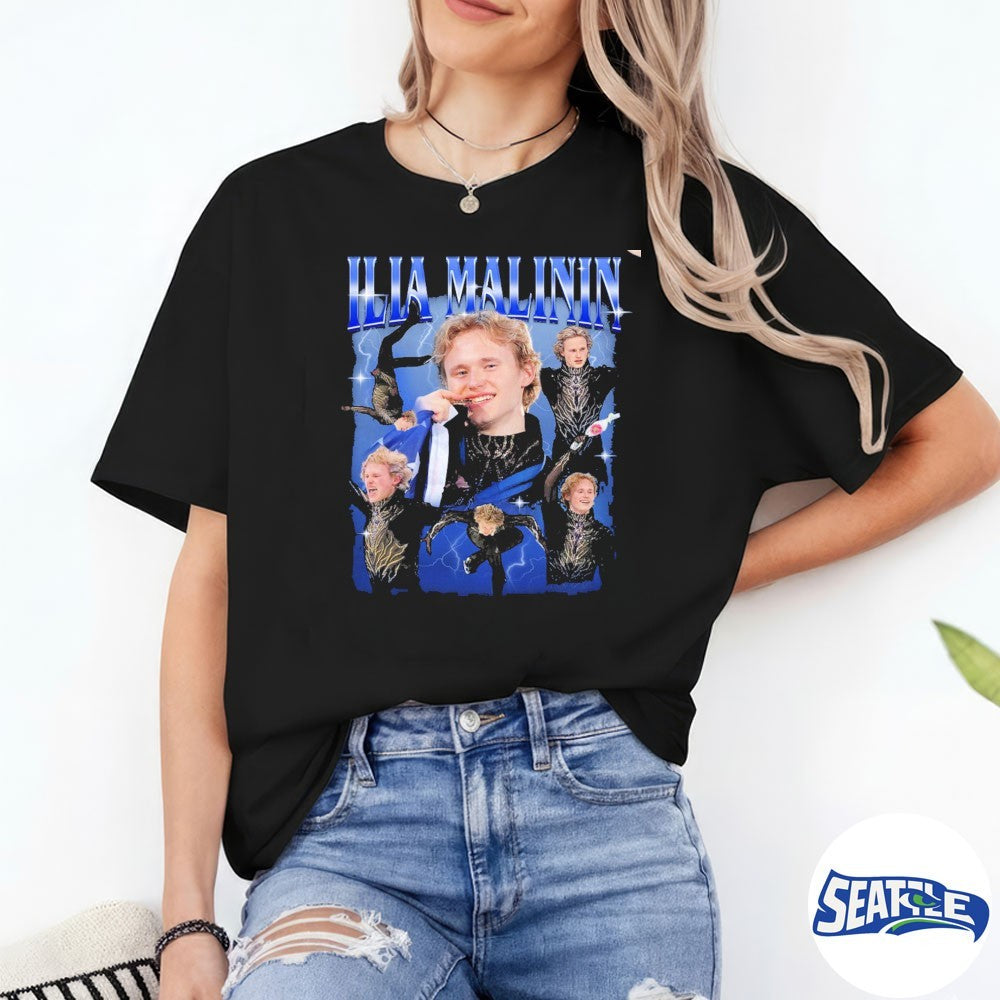 Ilia Malinin Quad Jump Legend Ice Skating Olympics in Milan Team USA shirt