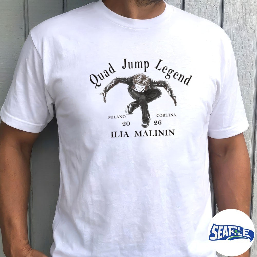 Ilia Malinin Quad Jump Legend World Champion Milano Cortina 2026 Olympic Winter shirt