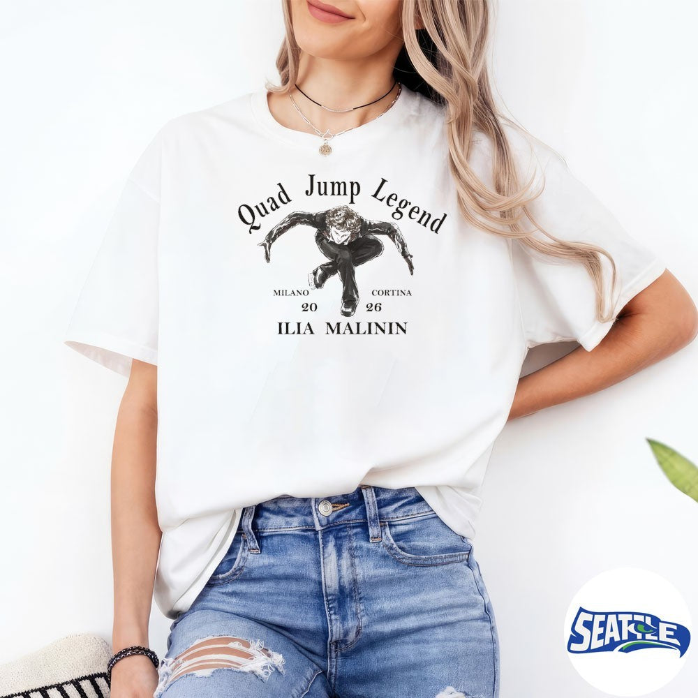 Ilia Malinin Quad Jump Legend World Champion Milano Cortina 2026 Olympic Winter shirt