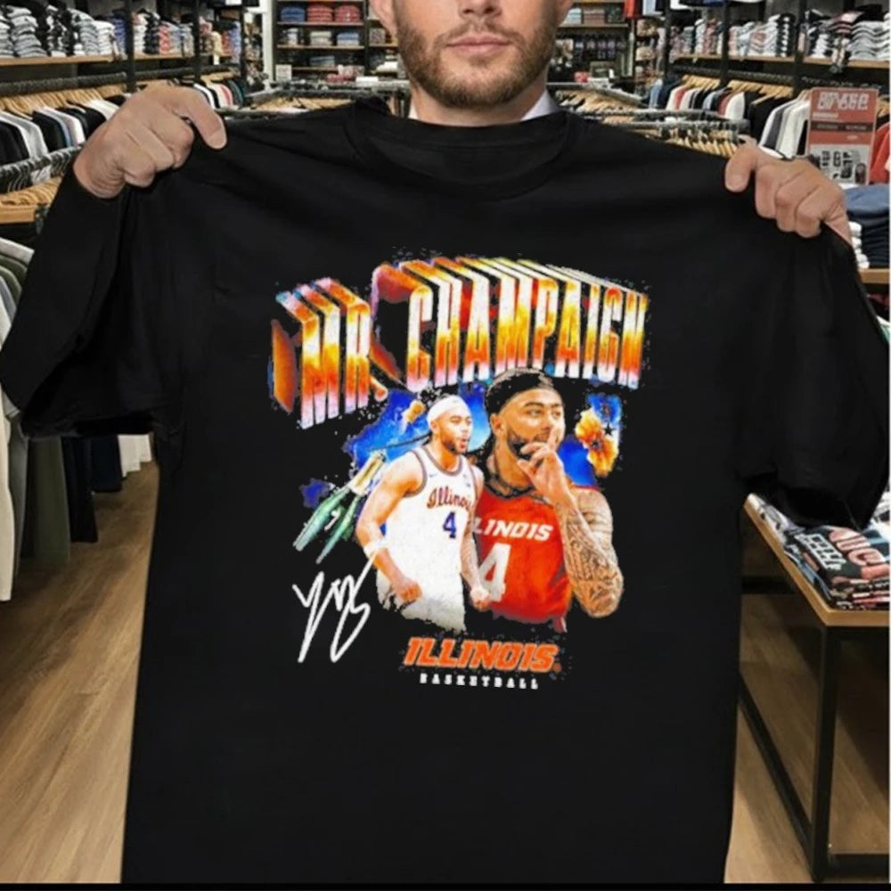 Illinois Basketball Kylan Boswell Mr. Champaign NIL T-Shirt