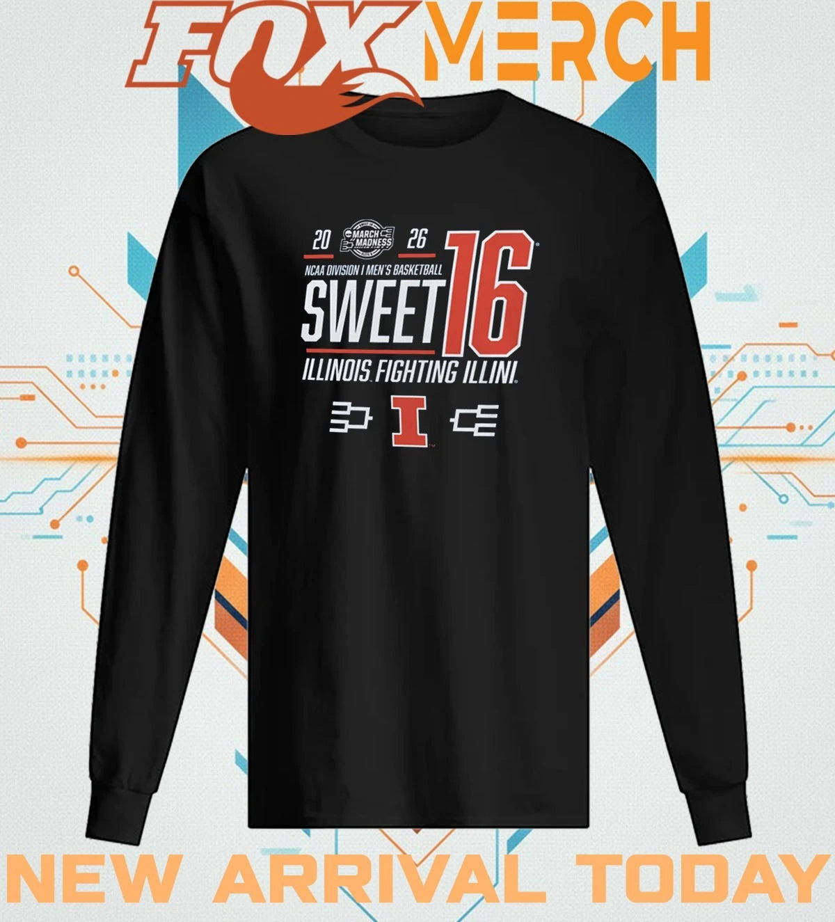 Illinois Fighting Illini 2026 NCAA March Madness Sweet 16 Bound Net shirt