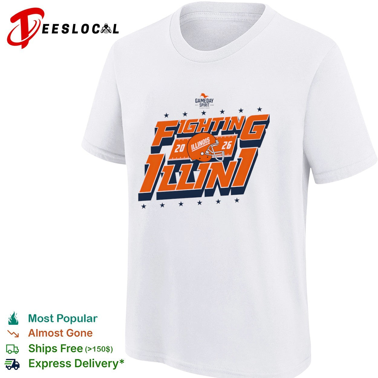 Illinois Fighting Illini 2026 football helmet shirt