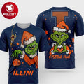 Illinois Fighting Illini Grinch Stole Christmas 2025 Personalized Two Sided Shirt