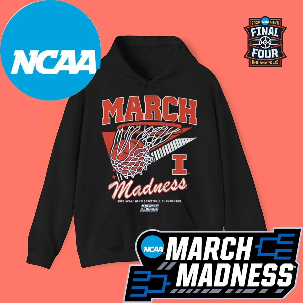 Illinois Fighting Illini MBB 2026 NCAA Men’s Basketball Championship March Madness Retro Swish Logo Shirt