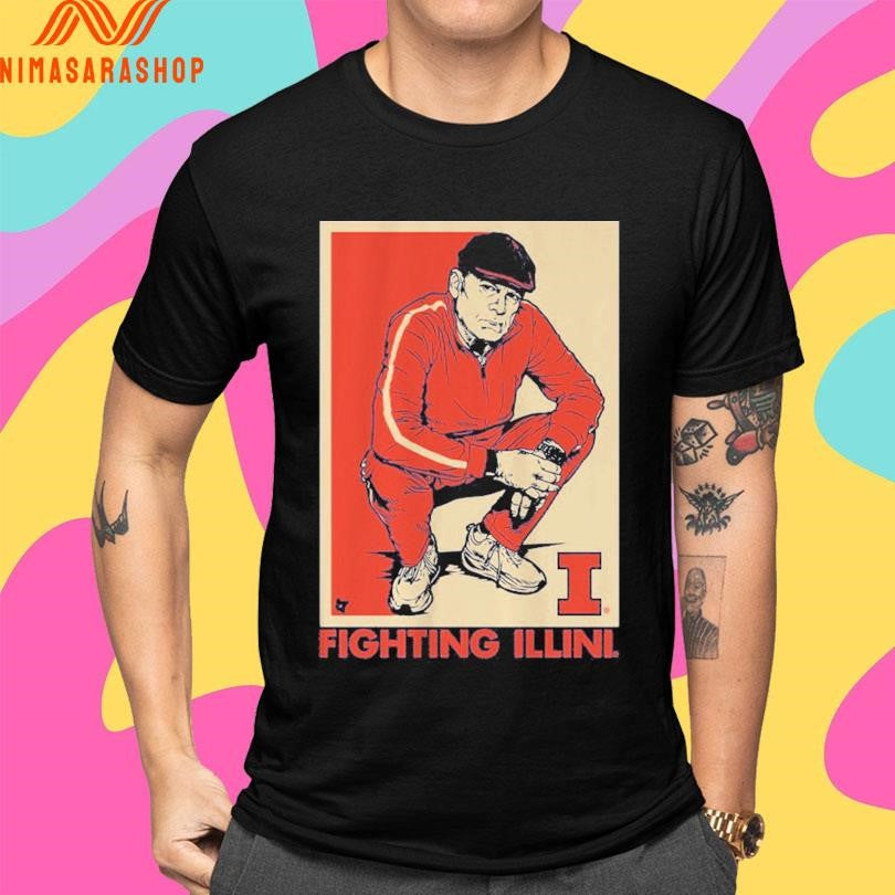 Illinois Fighting Illini Men’s Basketball Fighting Illini Track Suit Coach Underwood Shirts