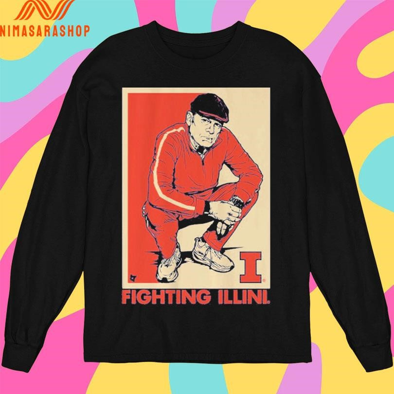 Illinois Fighting Illini Men’s Basketball Fighting Illini Track Suit Coach Underwood Shirts