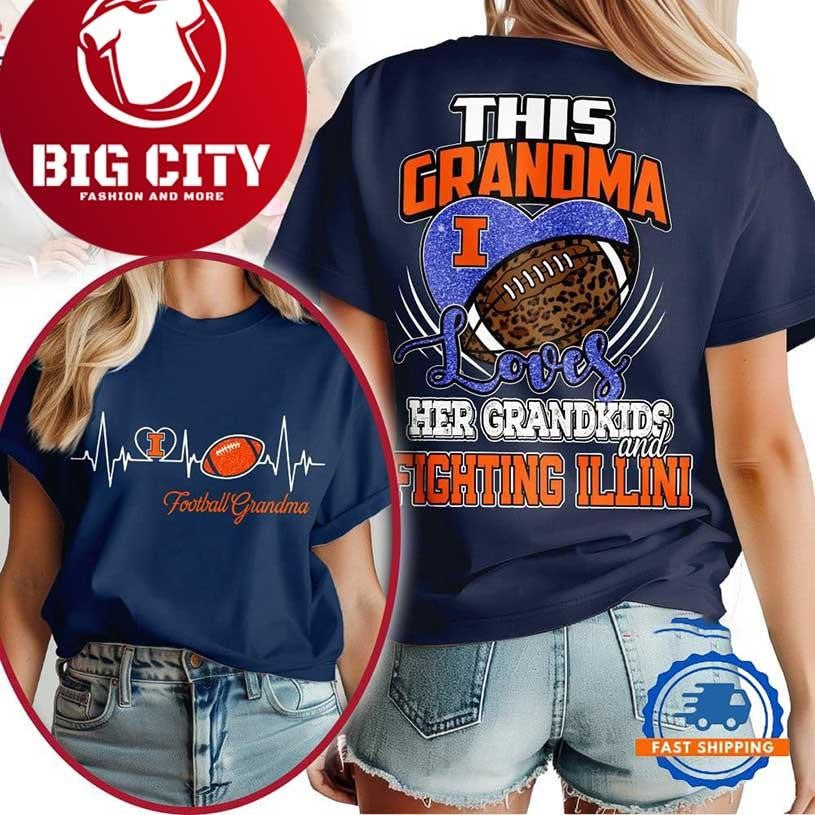 Illinois Fighting Illini NCAA Grandparents’ Day 2025 New Two Sided Shirt