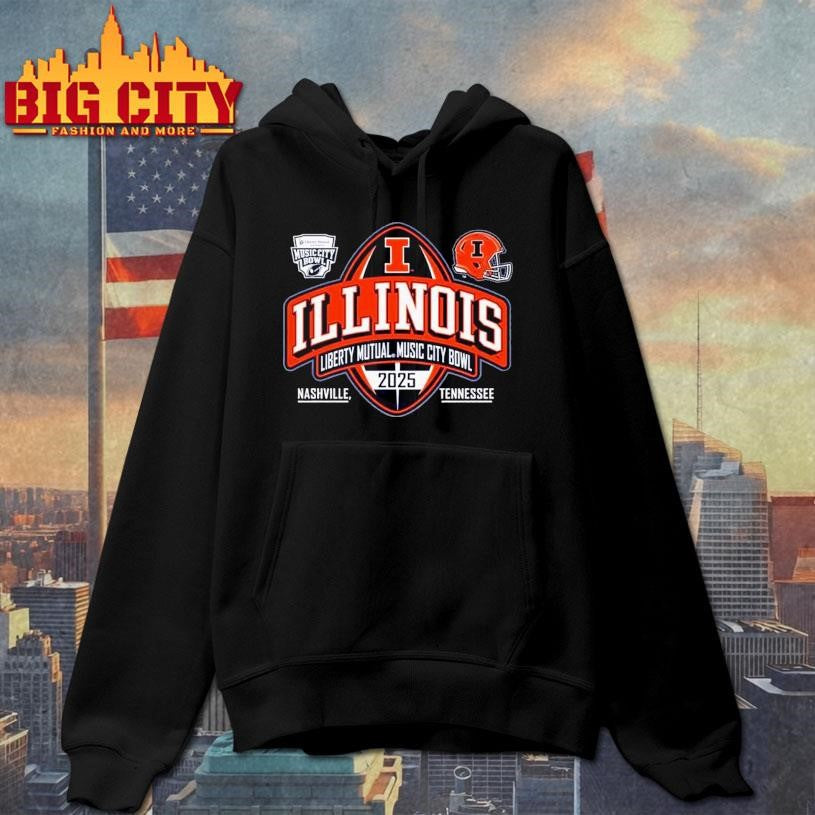 Illinois Football Adult 2025 Music City Bowl Shirt