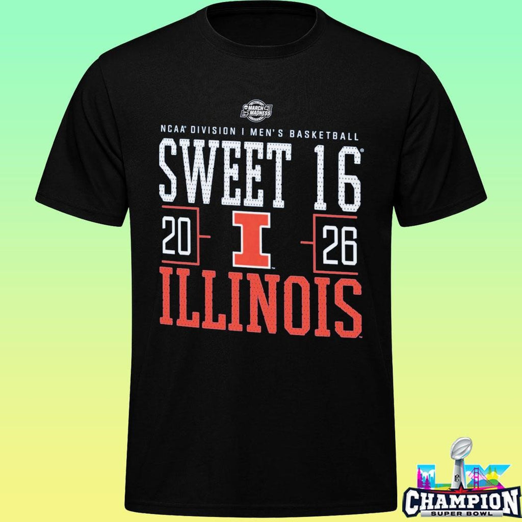 Illinois Men’s Basketball 2026 Sweet 16 Men’s Basketball March Madness Shirt