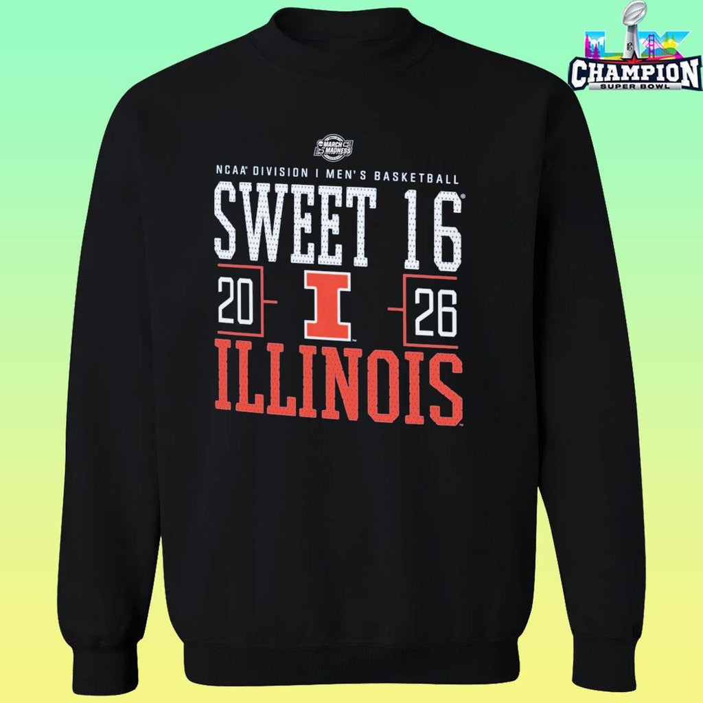 Illinois Men’s Basketball 2026 Sweet 16 Men’s Basketball March Madness Shirt