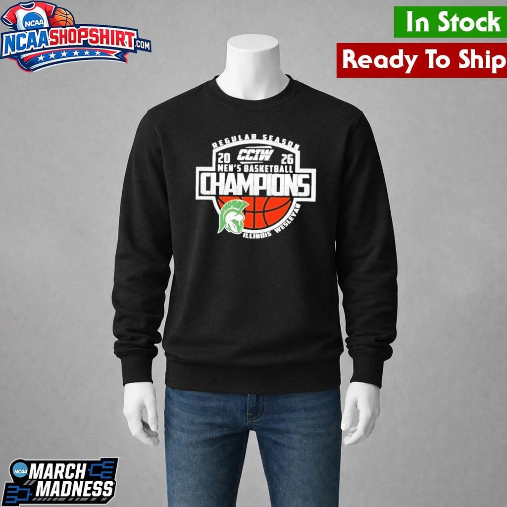 Illinois Wesleyan Champions CCIW Men’s Basketball Regular Season 2026 Shirt