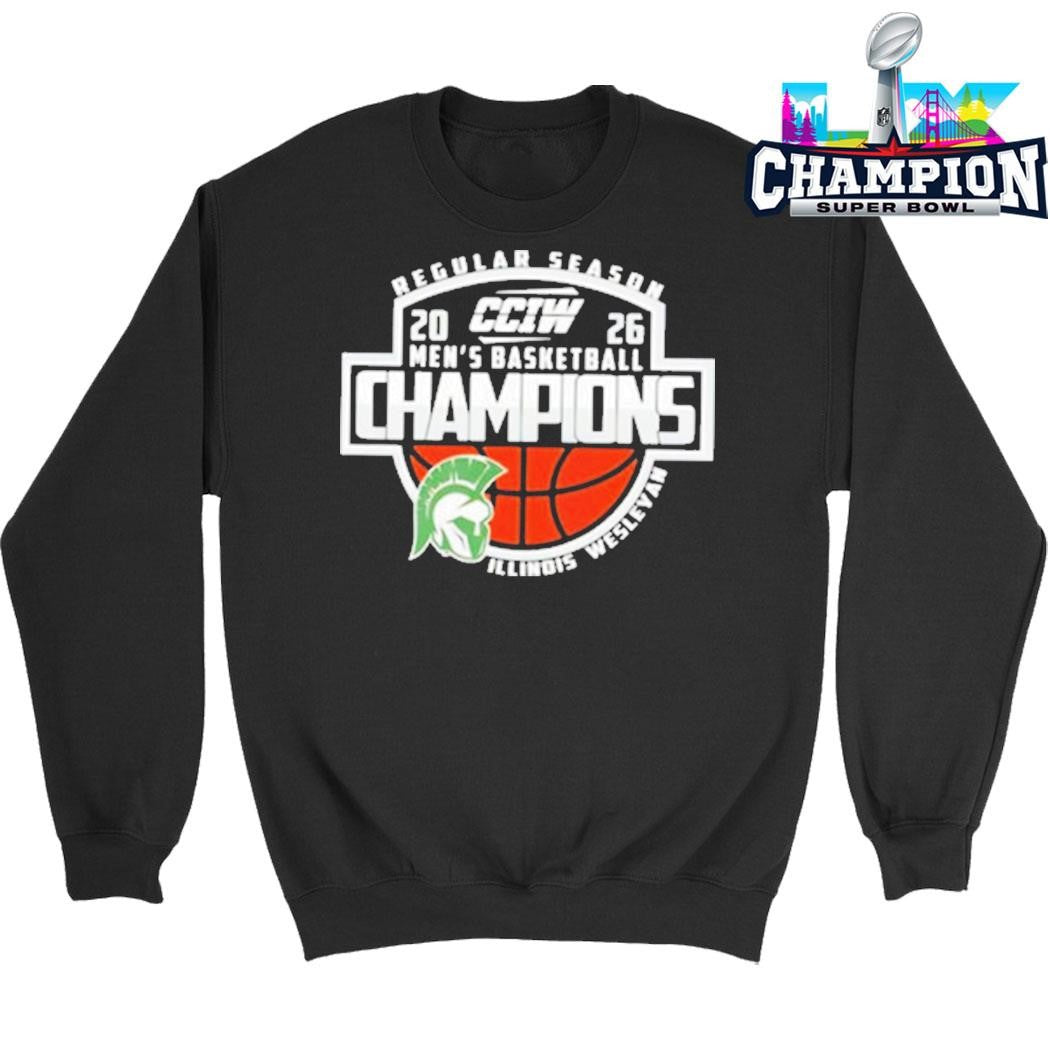 Illinois Wesleyan Champions Cciw Men’s Basketball Regular Season 2026 Shirt