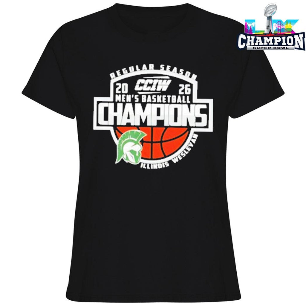 Illinois Wesleyan Champions Cciw Men’s Basketball Regular Season 2026 Shirt