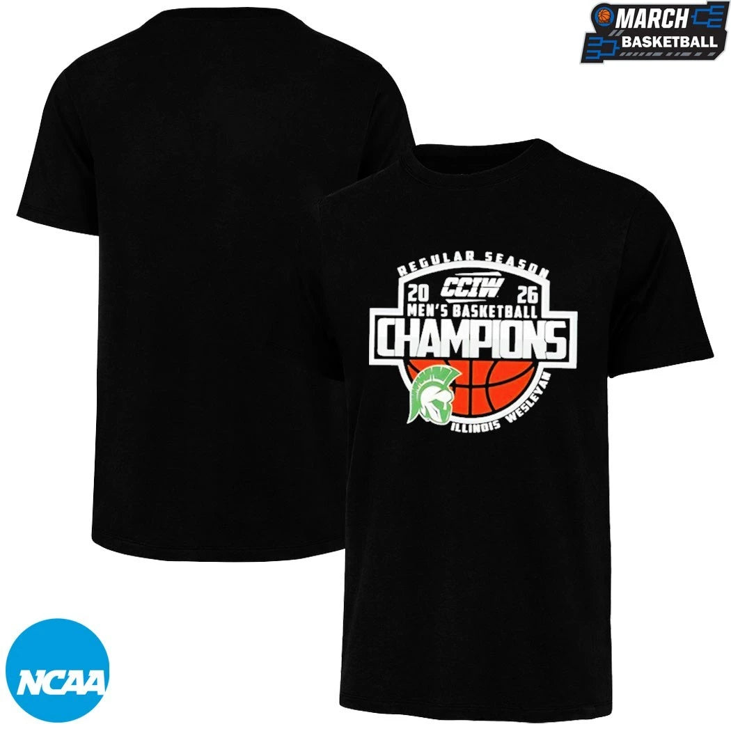 Illinois Wesleyan Men’s Basketball CCIW Regular Season Champions 2026 T-Shirts