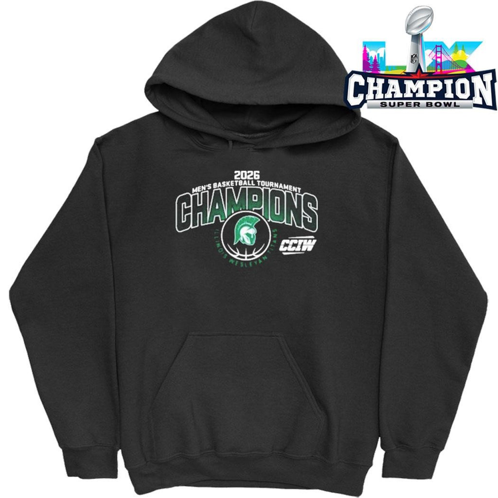 Illinois Wesleyan Titans Champions Men’s Basketball 2026 Cciw Tournament Shirt