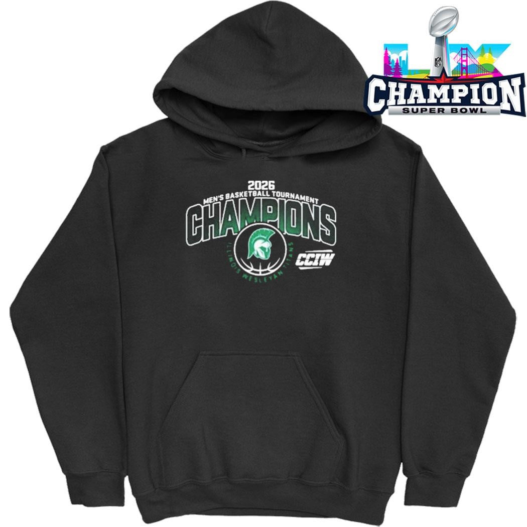 Illinois Wesleyan Titans Champions Men’s Basketball 2026 Cciw Tournament Shirt